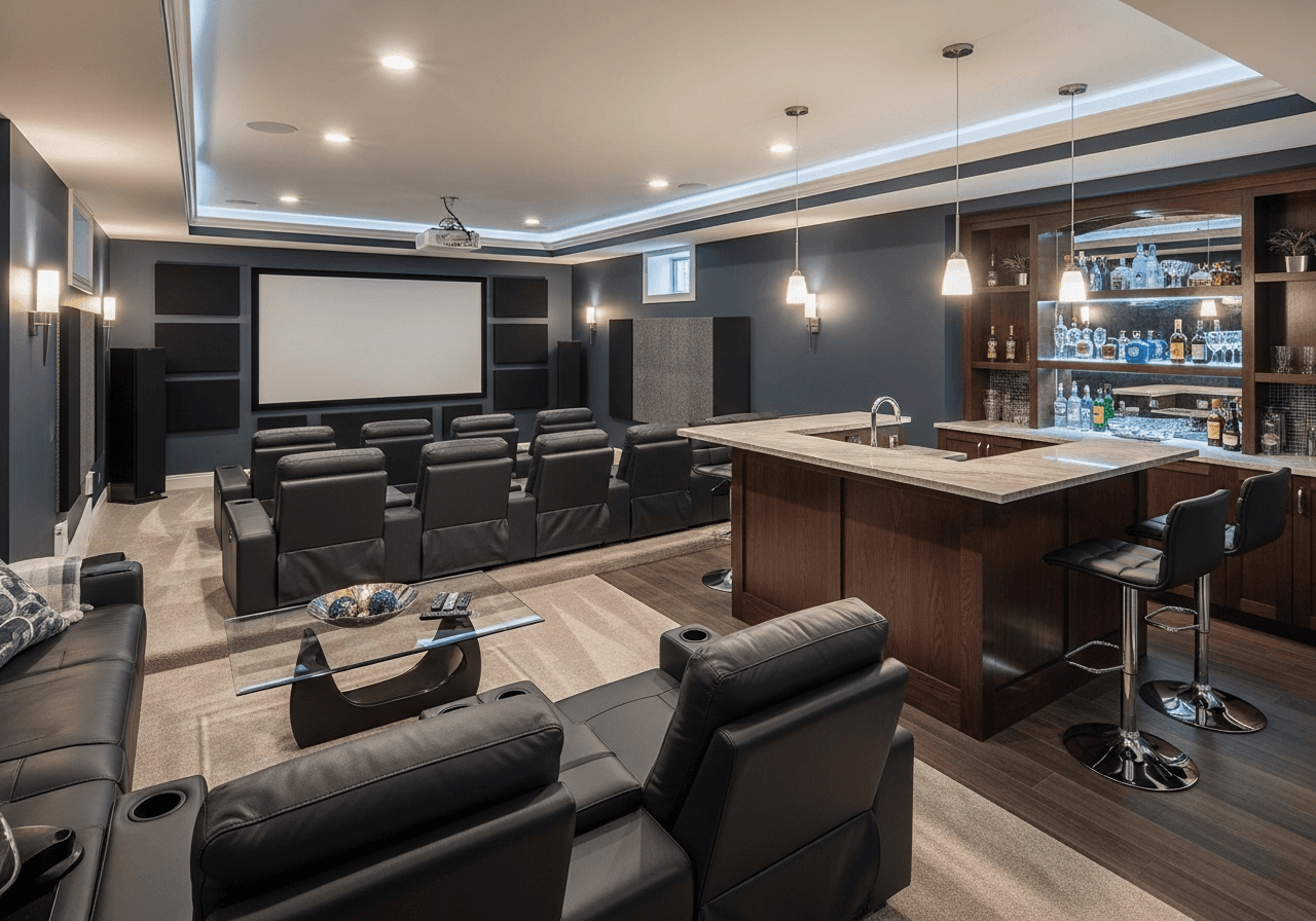 Basement Entertainment Room