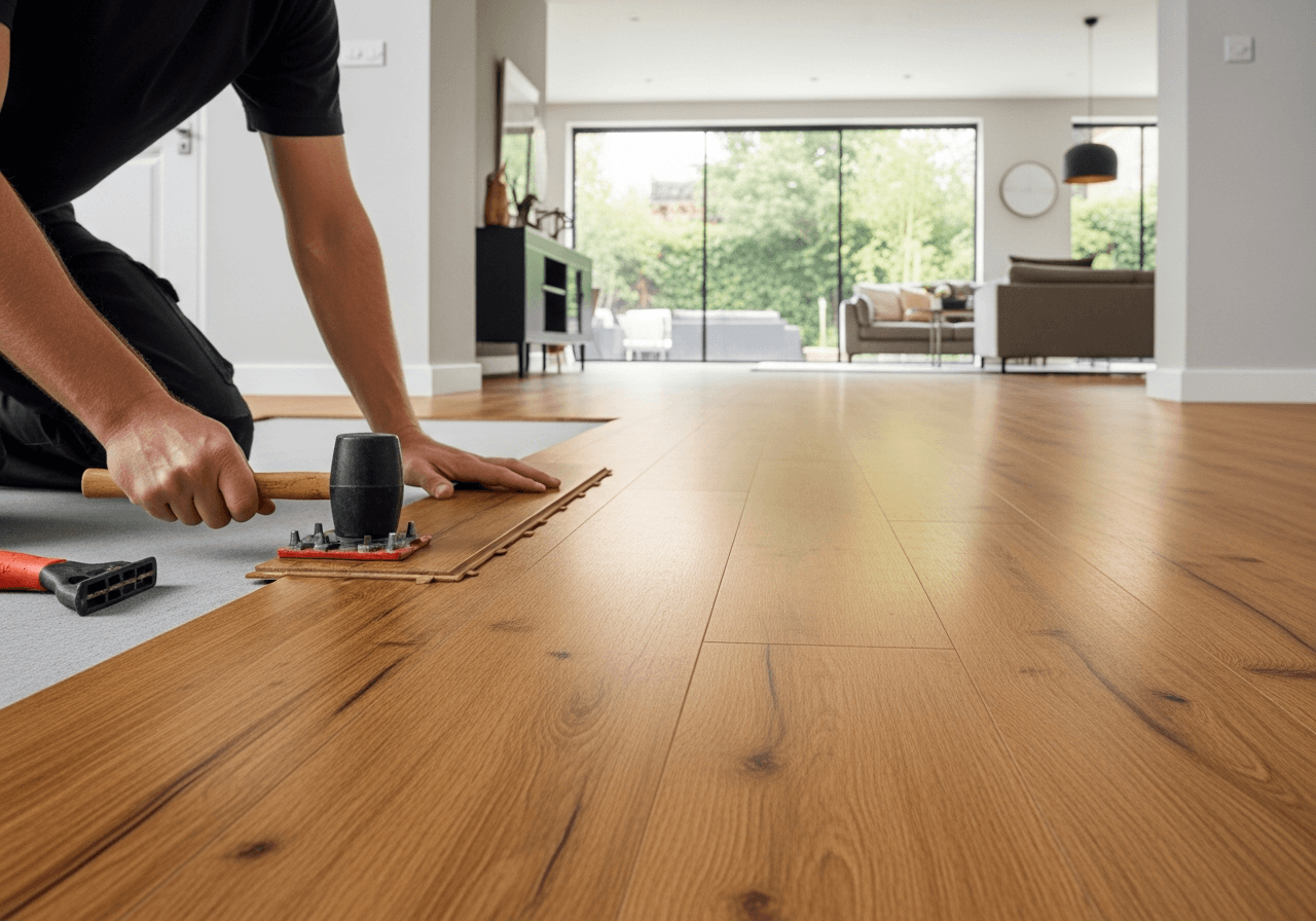 Flooring Installation - White Wall Renovation